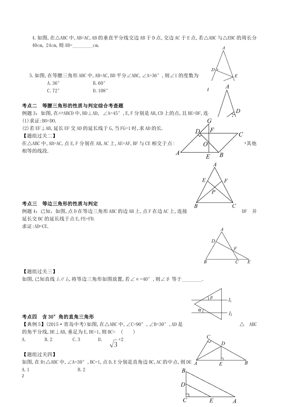 等腰三角形复习教案_第2页