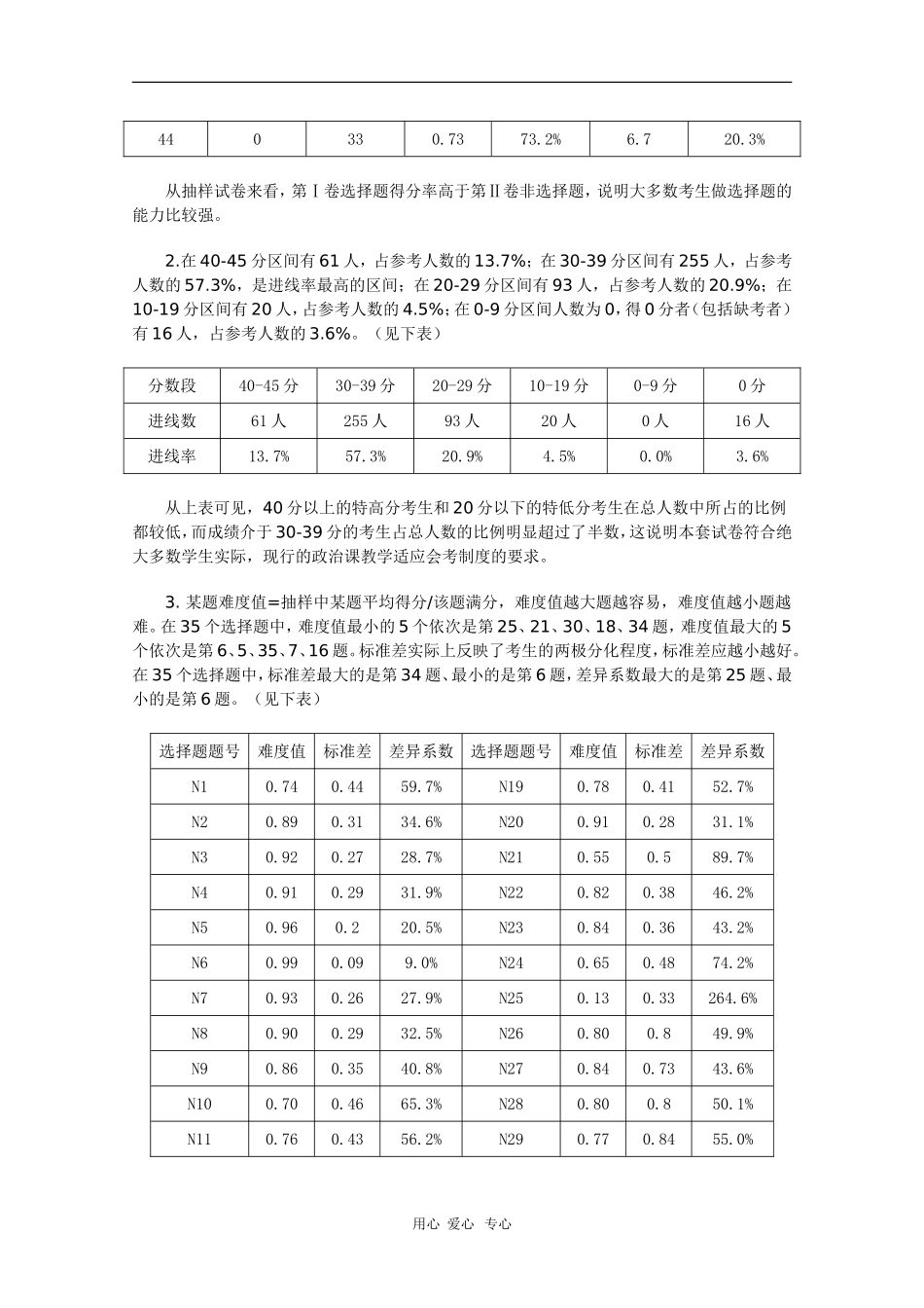 甘肃省2008年高三政治普通高中毕业会考试卷抽样分析报告-人教版_第2页