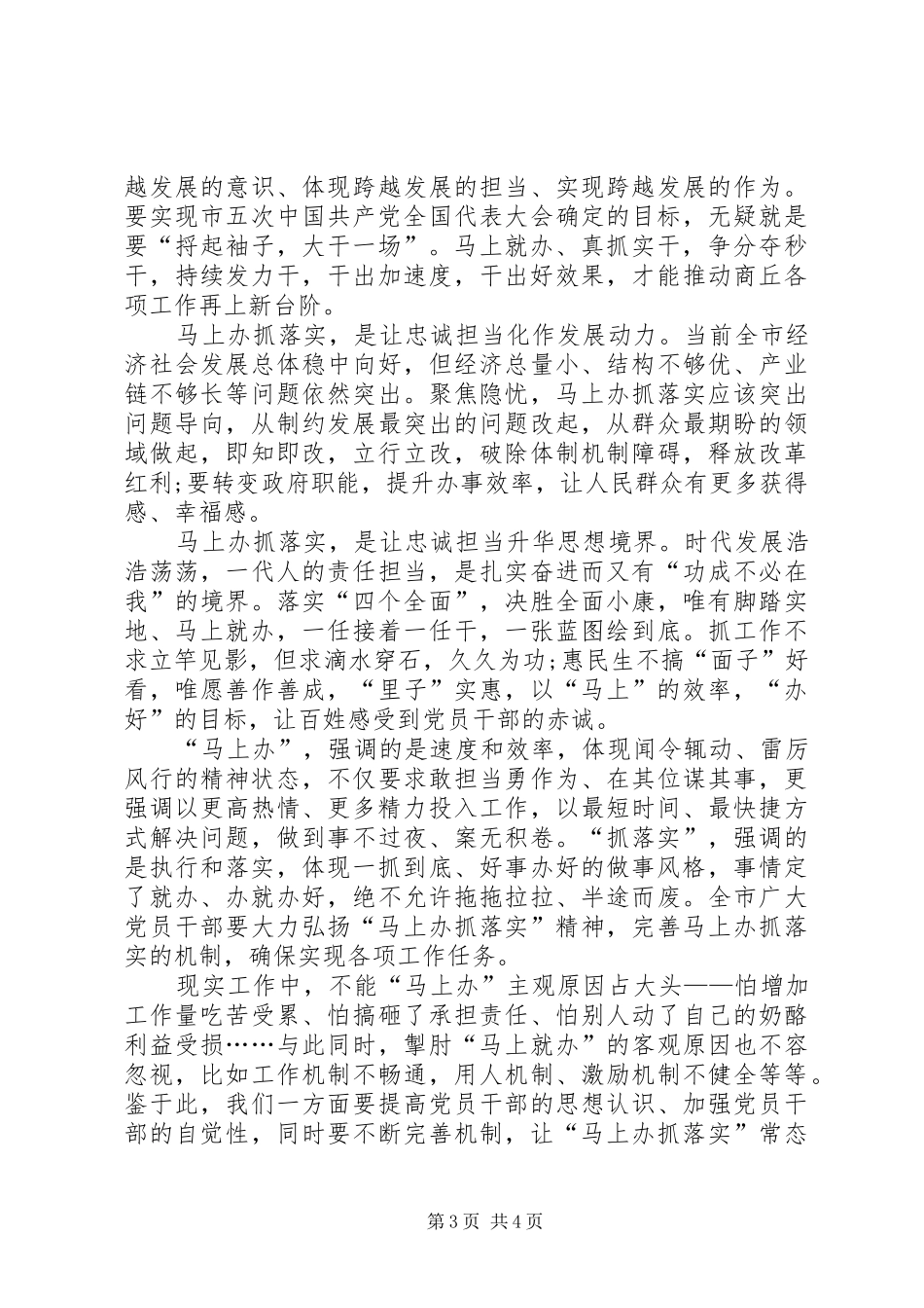 关于马上办抓落实演讲稿_第3页