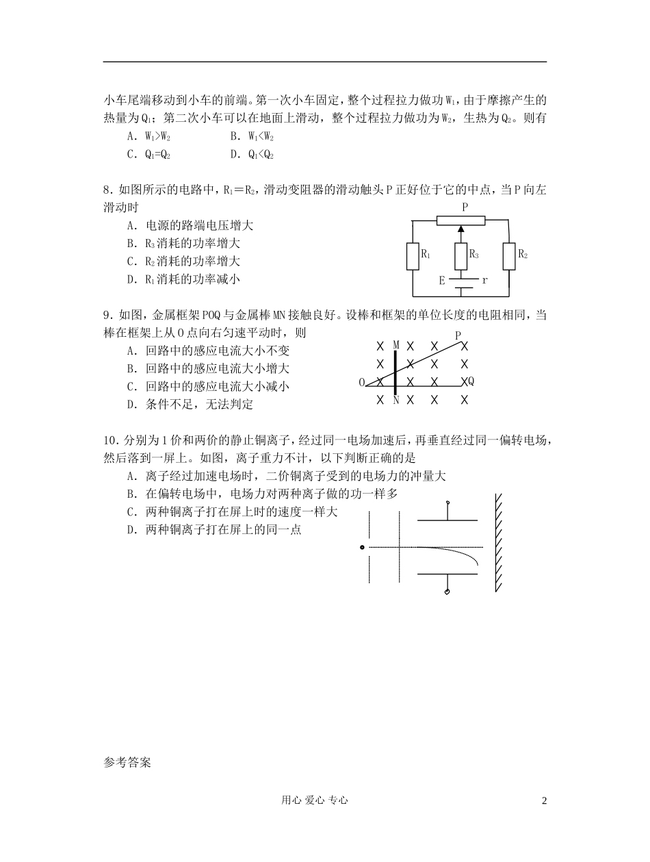 高三物理-选择题专项训练(22)_第2页