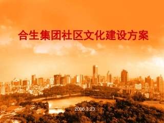 合生集团社区文化建设方案