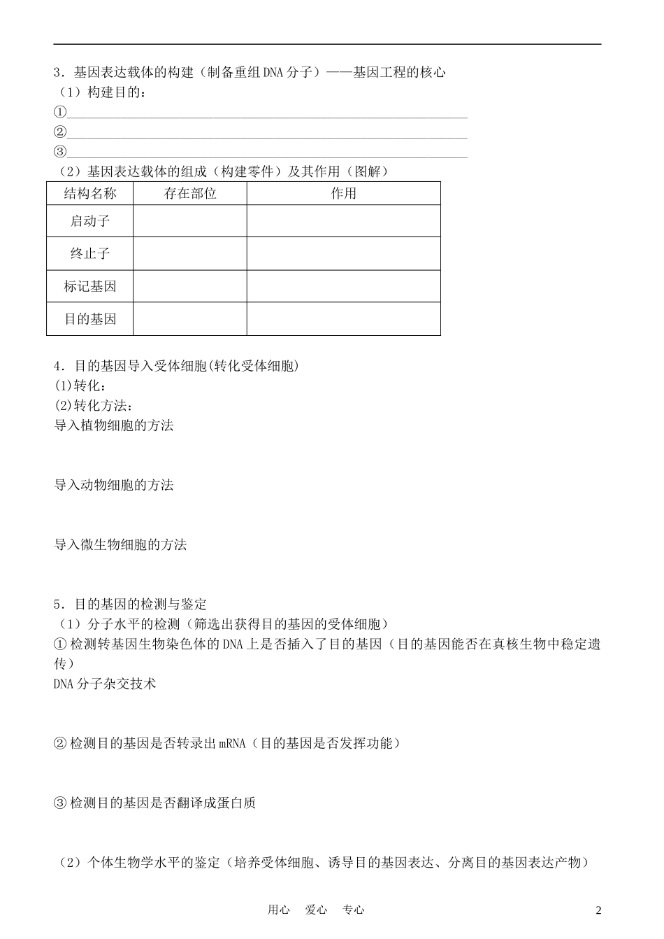 高中生物《基因工程的基本操作程序》学案1-新人教版选修3_第2页