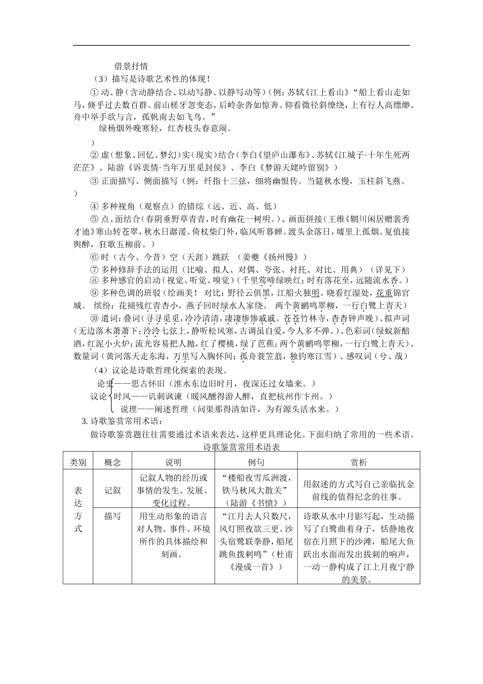 高三语文考点复习指导与练习人教版_第3页