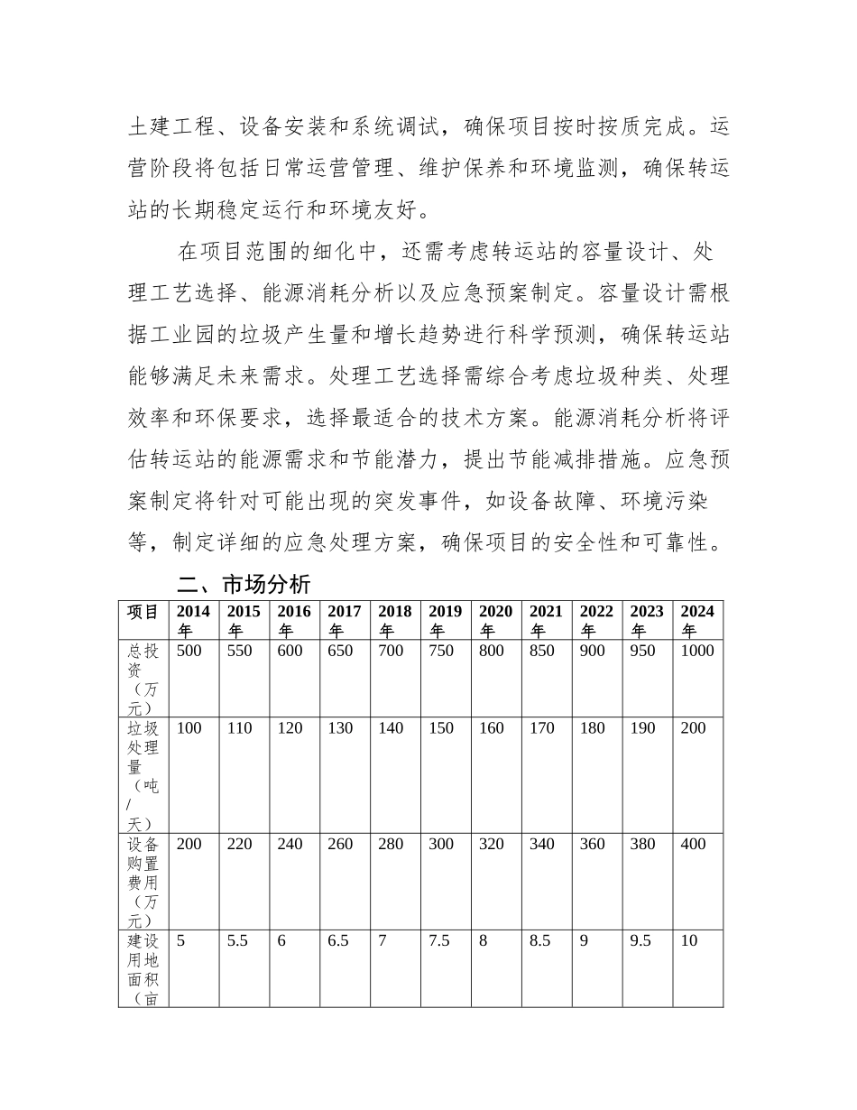 工业园垃圾转运站建设项目可行性研究报告_第3页