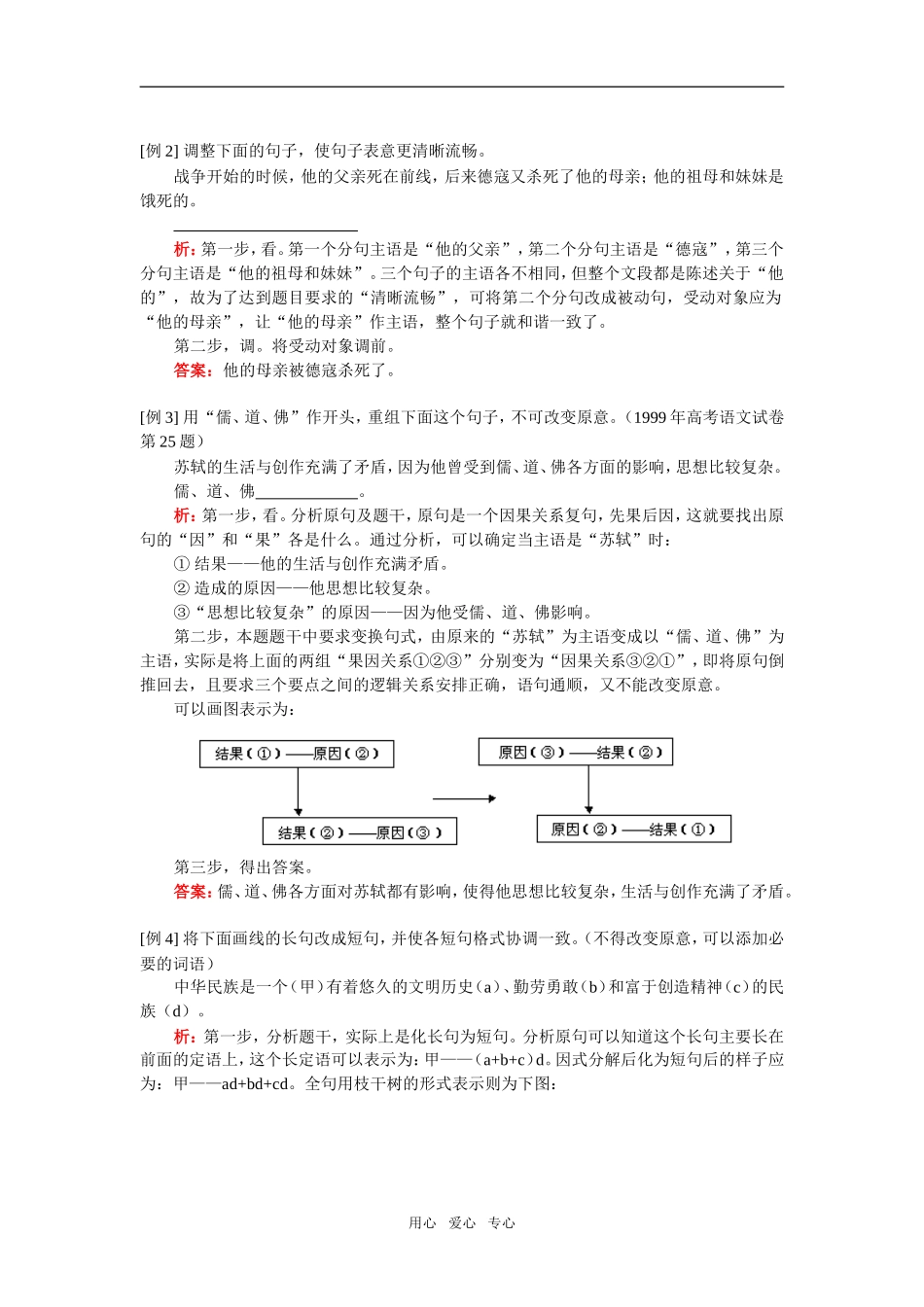 高一语文选用、仿用、变换句式人教实验版知识精讲_第2页