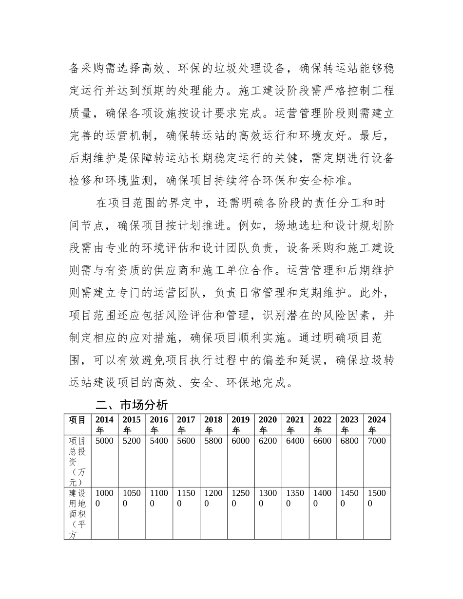 垃圾转运站建设项目可行性研究报告_第3页