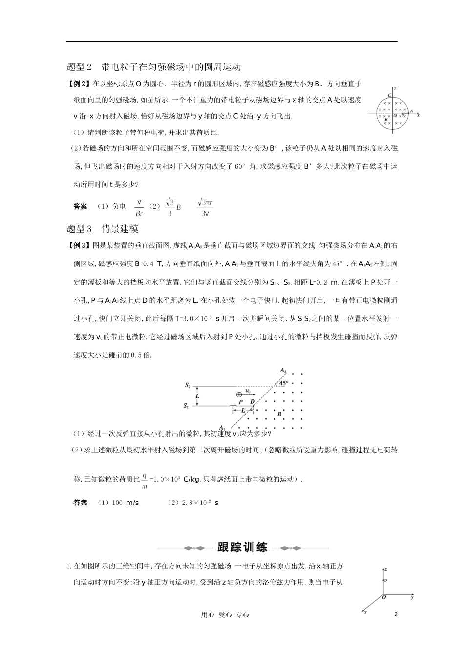 高三物理-专题8《磁场》第3课时《洛伦兹力》复习测试_第2页