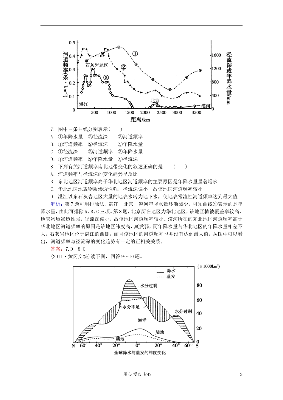 2012届高三地理二轮复习-专题综合测试2_第3页