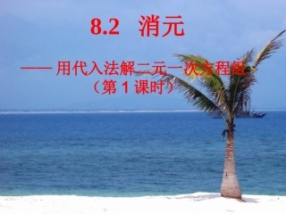 8.2用代入法解二元一次方程组