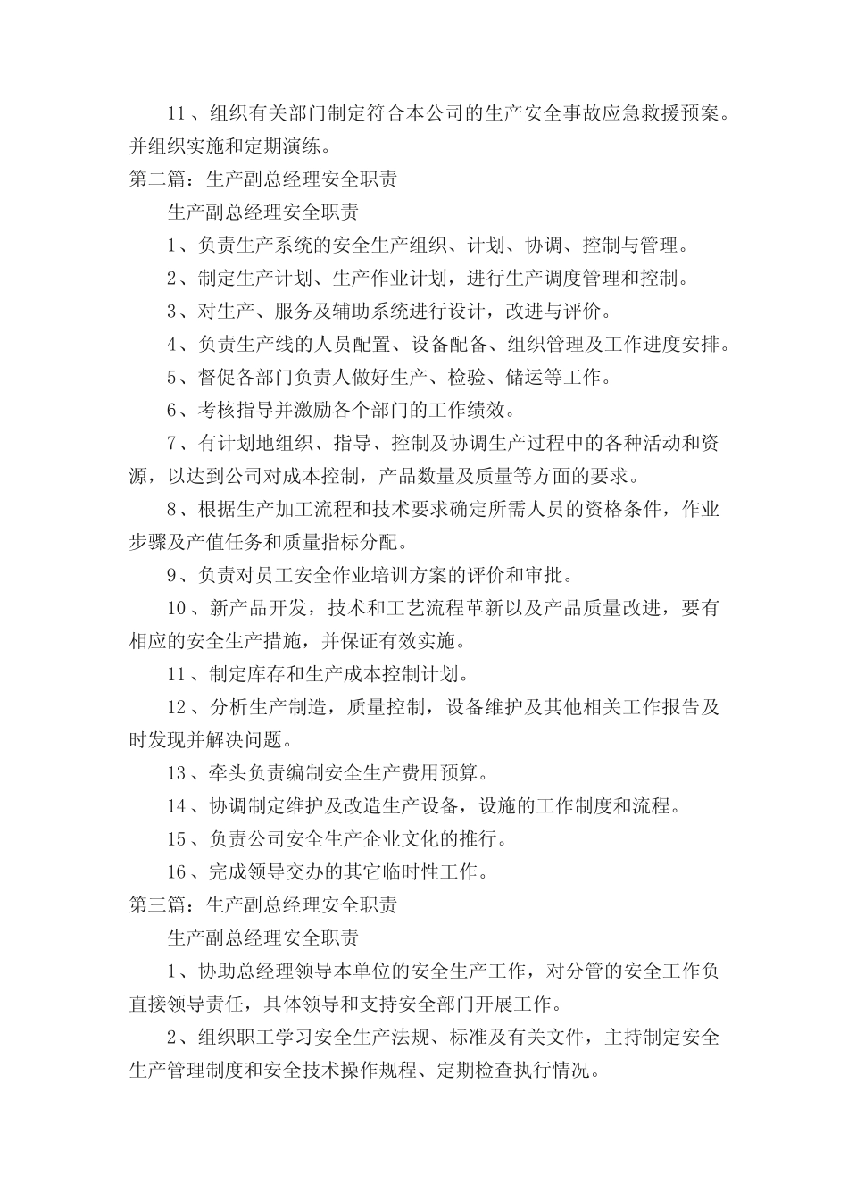副总经理安全生产职责 _第2页