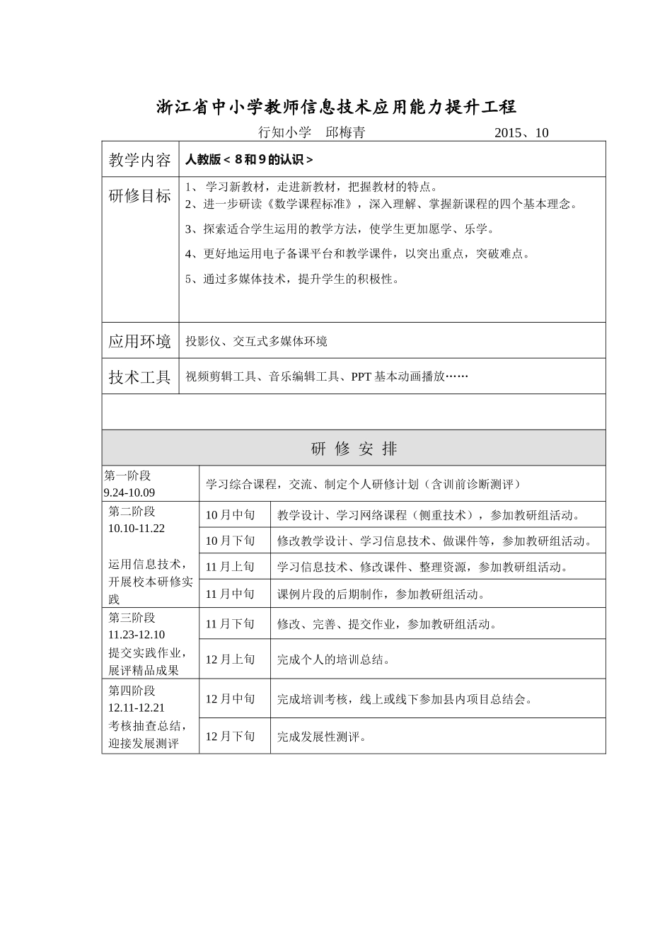 邱梅青研修计划_第1页