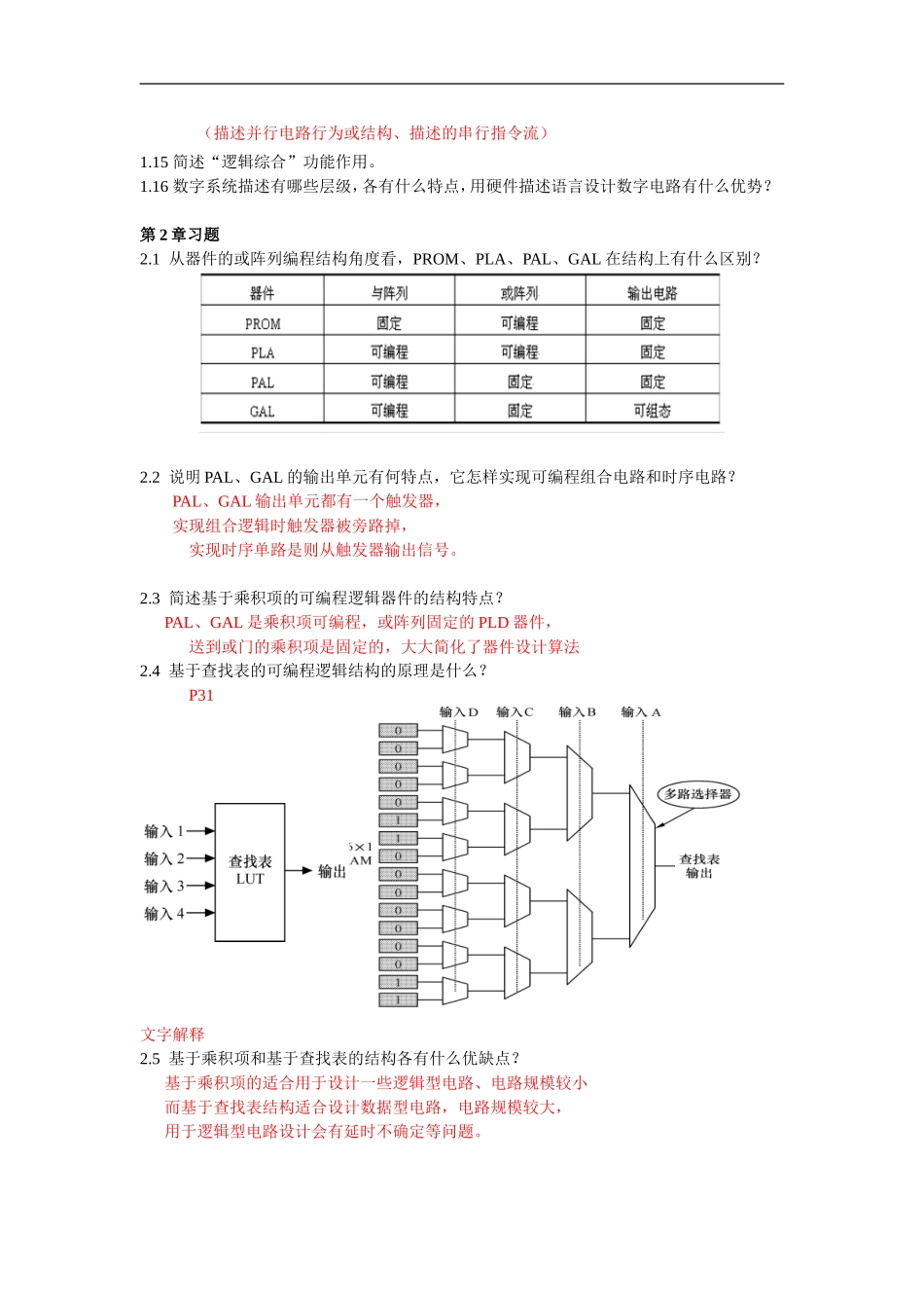 2014年PLD习题集(含参考答案)数字系统设计_第2页