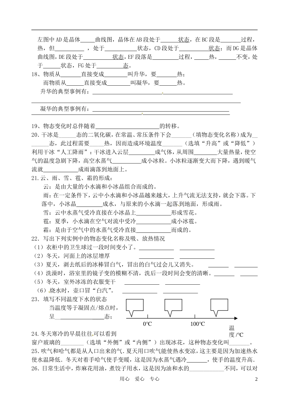 2011年中考物理一轮复习基础过关题-物态变化-苏教版_第2页