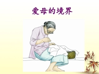 《爱母的境界》课件