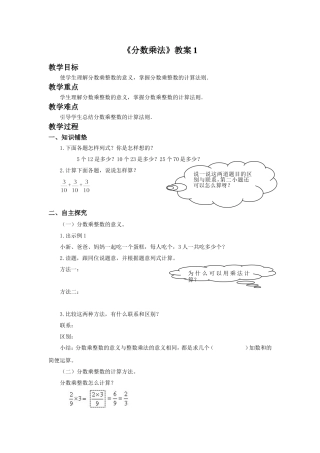 《分数乘法》教案1