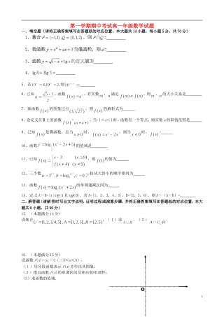 江苏省常州市红蚂蚁教育咨询中心高中数学-函数测试题(1)苏教版必修1