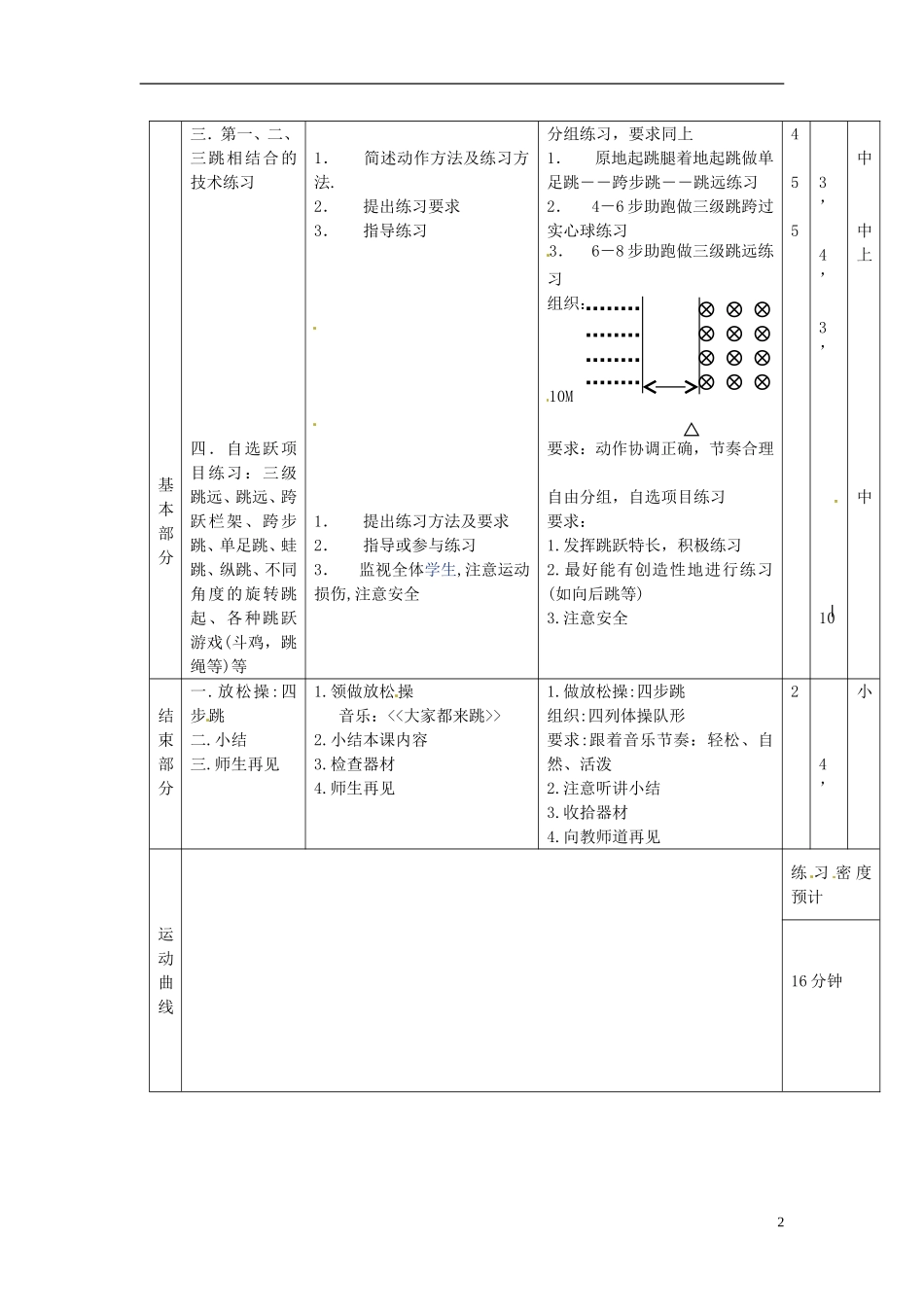 四川省宜宾市南溪二中高中体育与健康《三-级跳-远》教案-新人教版_第2页