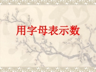 用字母表示数2014