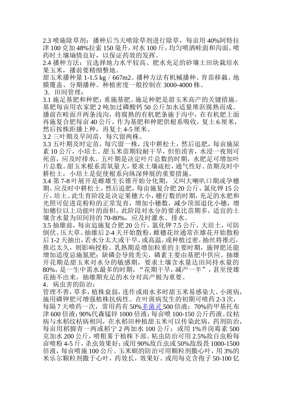 金脆甜超甜水果玉米甜玉米的种植技术_第2页