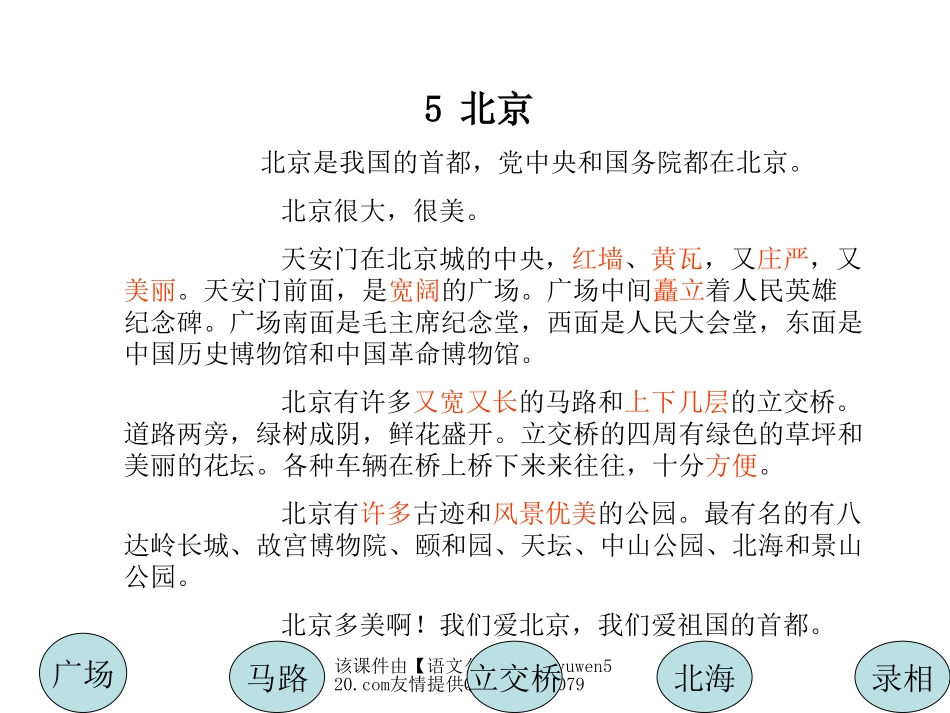 聋校语文第九册北京教学课件_第3页