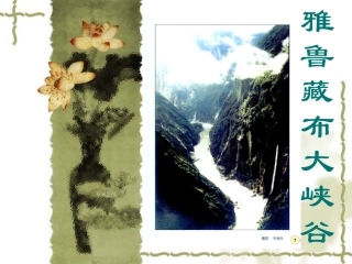 《雅鲁藏布大峡谷》课件