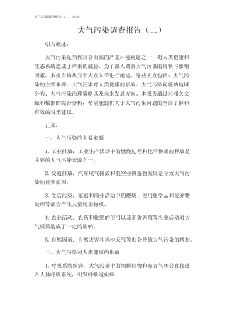 大气污染调查报告(二)2024 