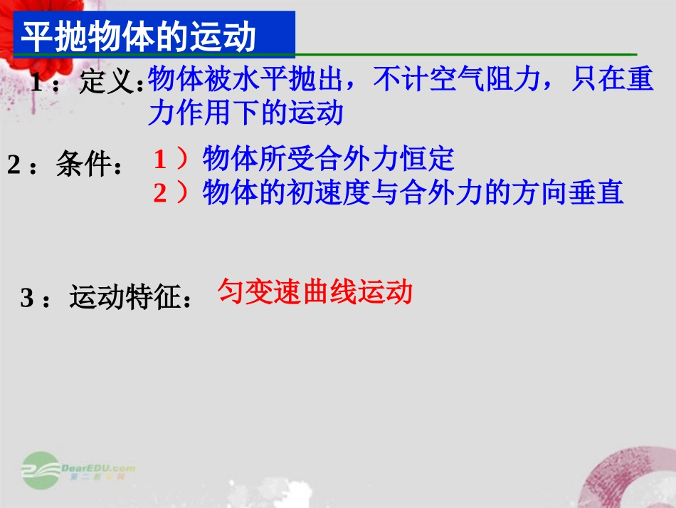 北京市房山区周口店中学高三物理《平抛》课件_第2页