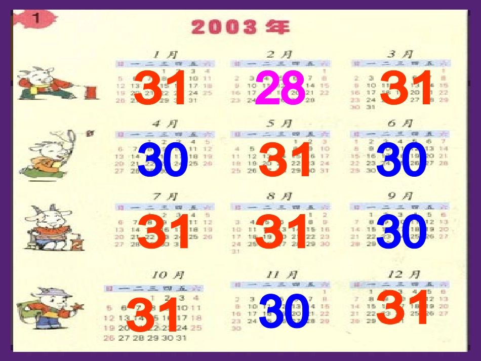 人教2011版小学数学三年级年、月、日课件_第3页
