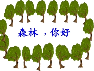一年级下册语文--森林你好--课件