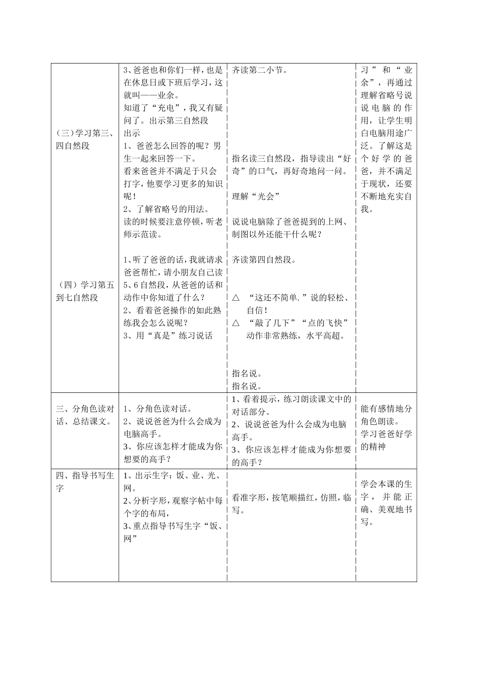 《好学的爸爸》的教案_第2页