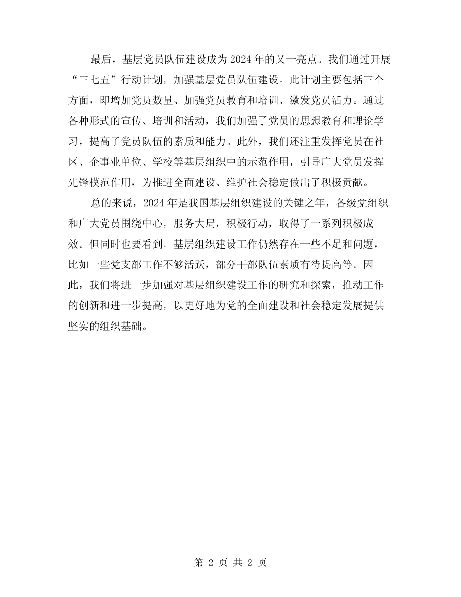2024年基层组织建设年总结_第2页