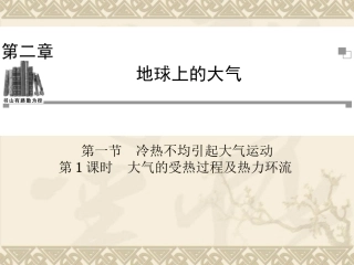 2.1冷热不均引起大气运动-第1课时-同步辅导与检测-ppt课件--高中地理-新人教版-必修1