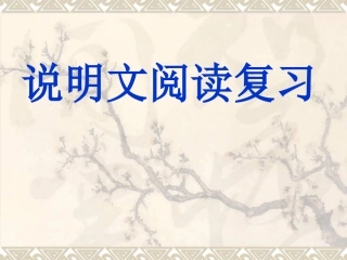 2014年中考说明文复习