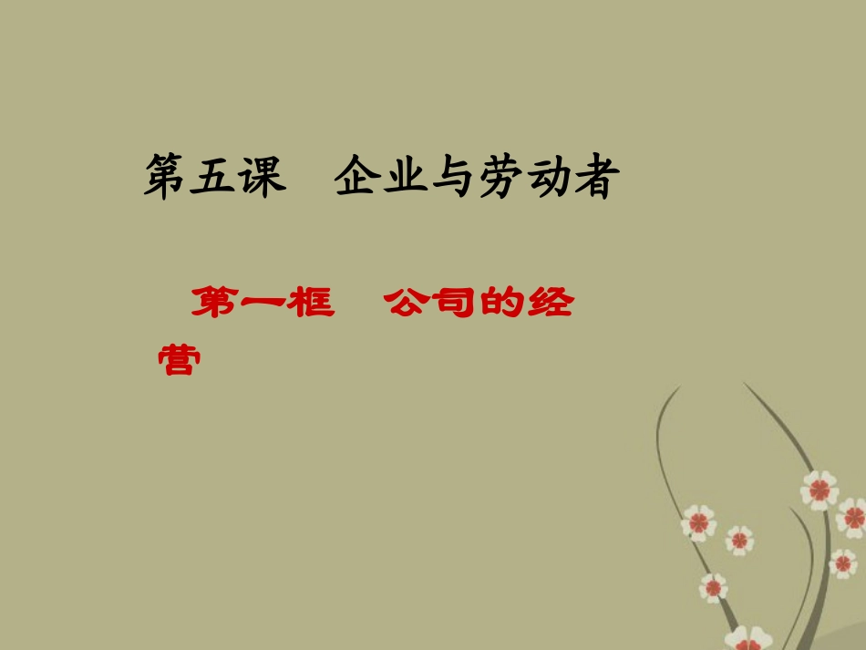 浙江省天台县高一政治-公司的经营课件-新人教版_第2页