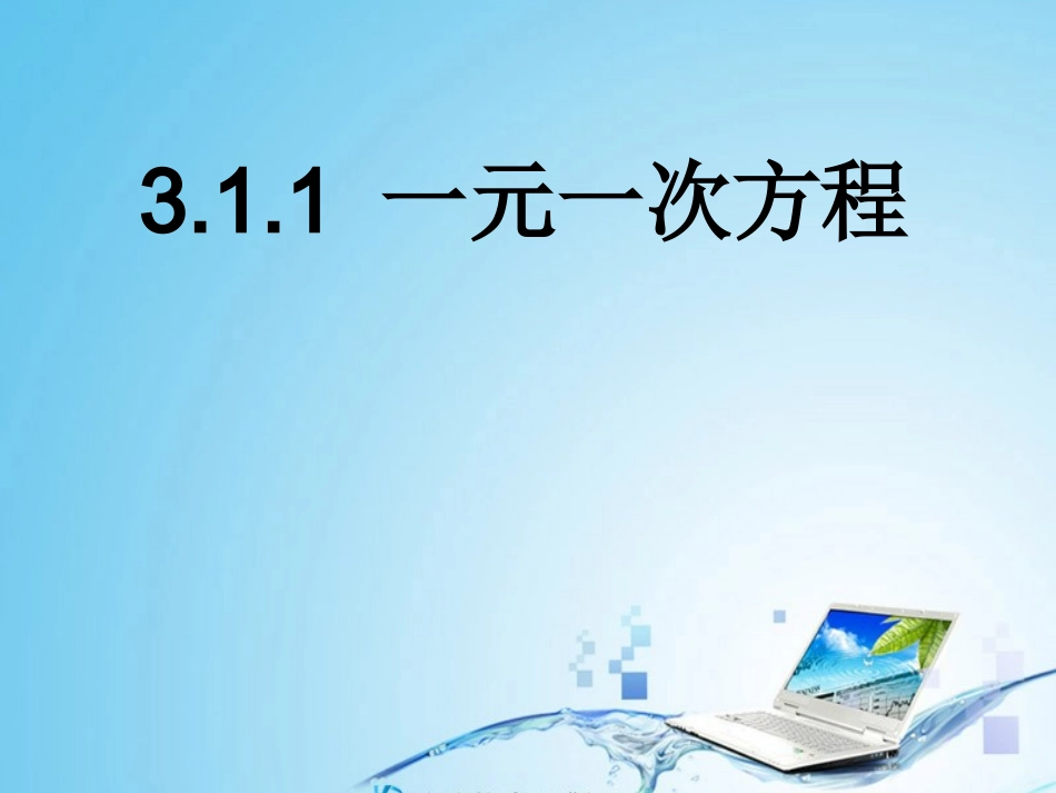 3.1.1-一元一次方程_第1页