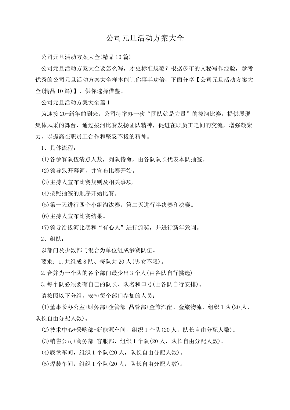 公司元旦活动方案大全_第1页