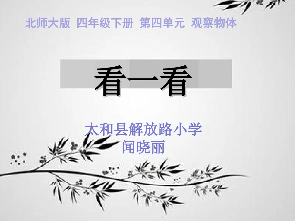 小学数学北师大2011课标版四年级北师大版小学数学四年级下册观察物体《看一看》课件_第3页