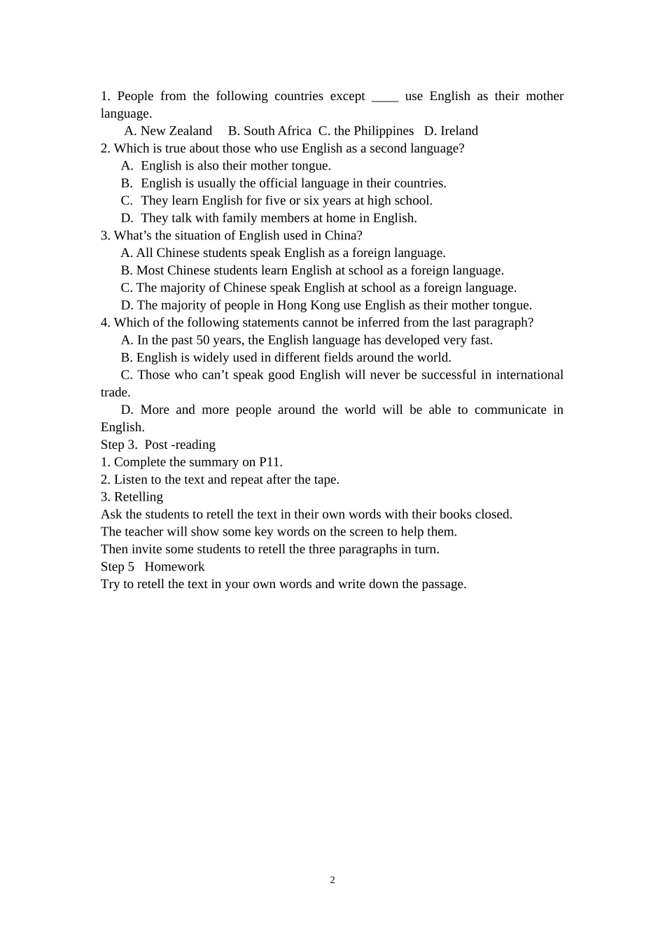 Unit-2-English-around-the-world教案_第2页