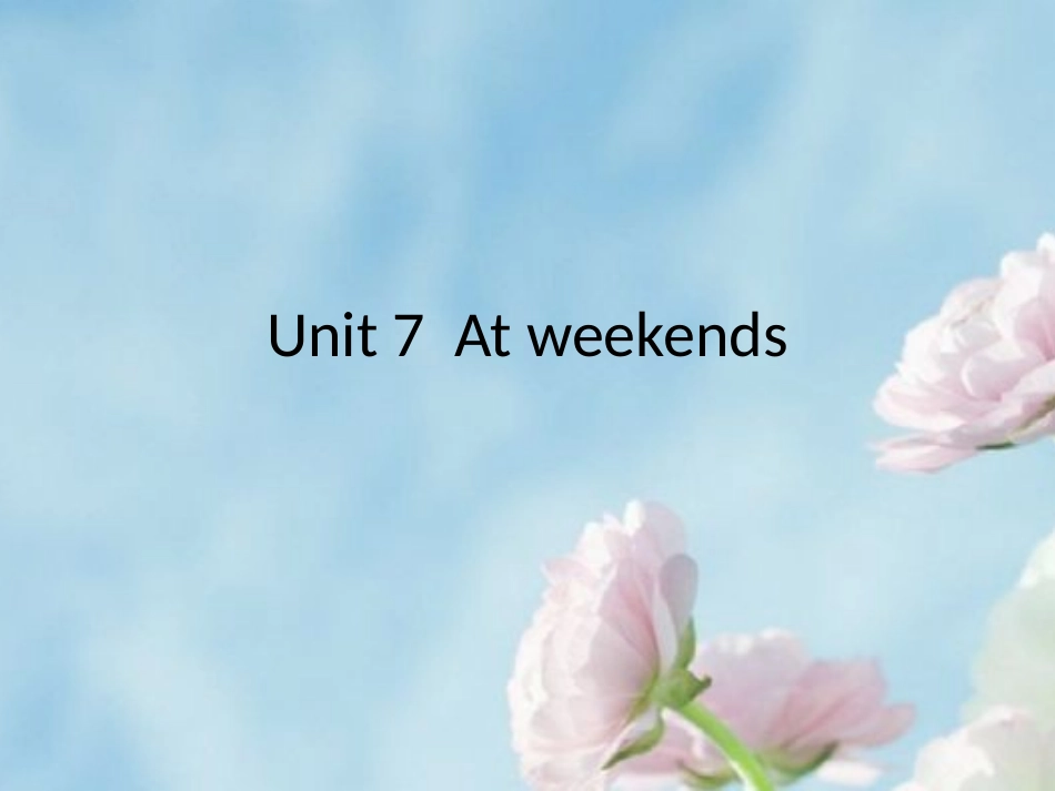 Unit7Atweekends_第1页