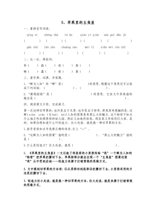 苹果里的五角星