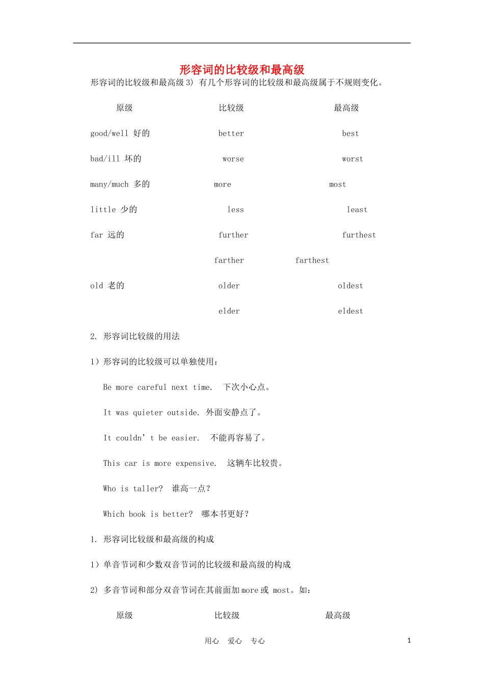 2012年中考英语语法考点知识复习18_第1页