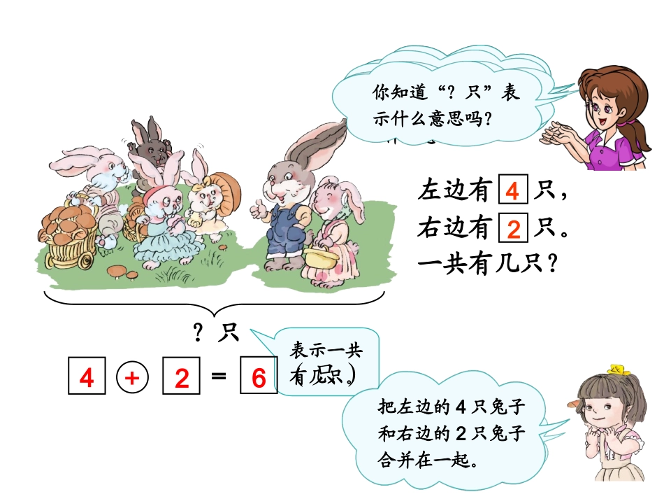 一年级上册《6、7的加减法应用》课件_第2页