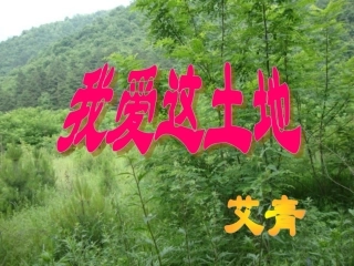 《我爱这土地》课件