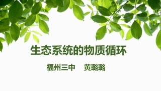 生态系统中的物质循环