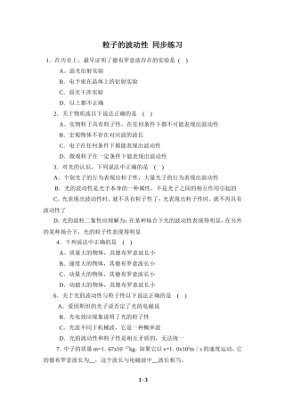3-粒子的波动性
