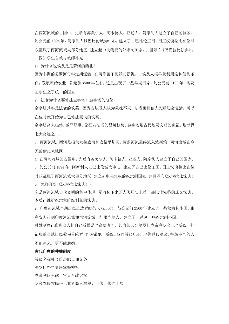 《大河流域的古老文明》教学设计_第2页