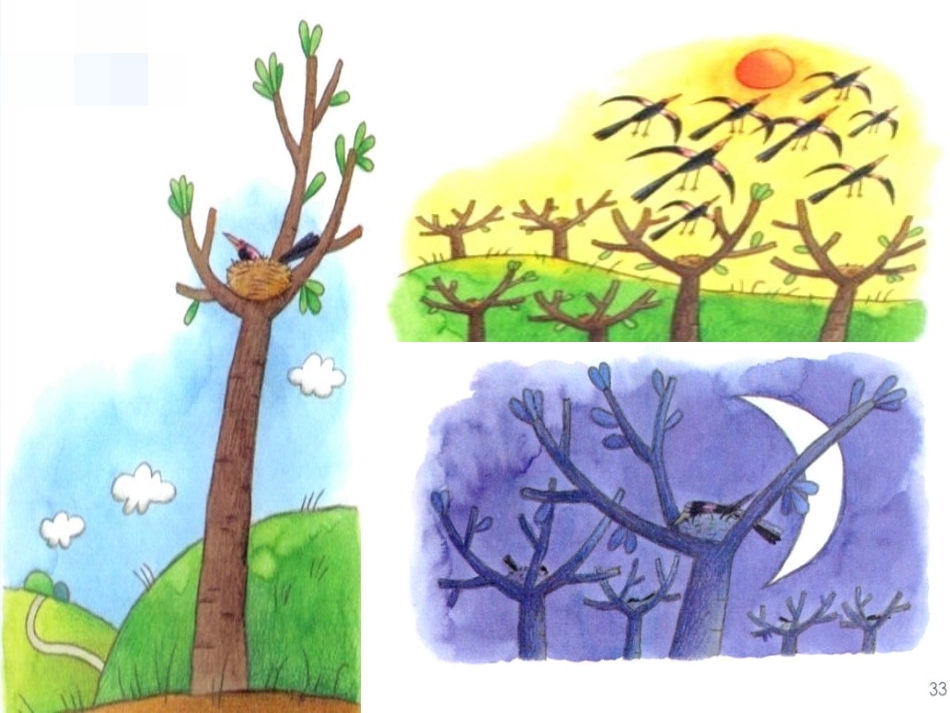 (部编)人教语文2011课标版一年级下册《树和喜鹊》课件-(2)_第3页