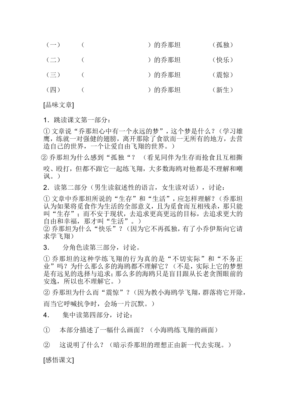 海鸥乔那坦教案_第3页
