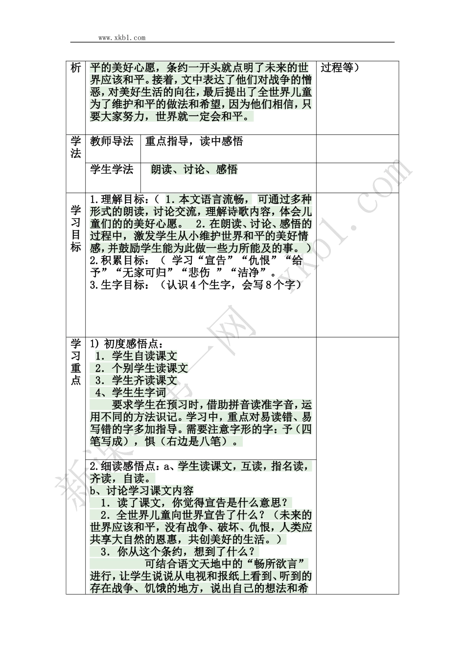 三年级第五周语文教案_第2页