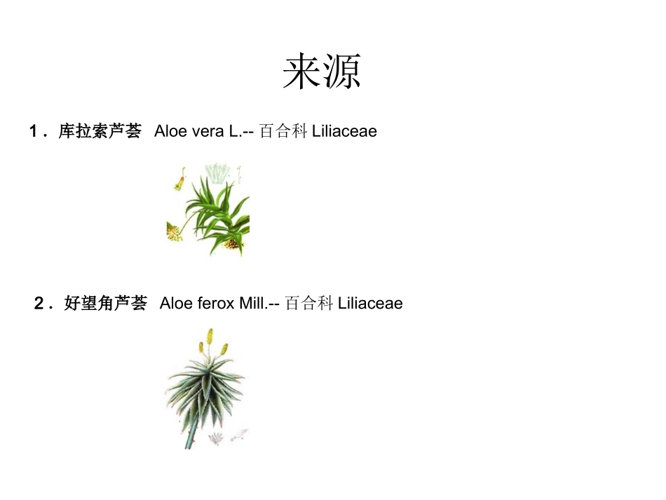 中药鉴定学-芦荟_第2页